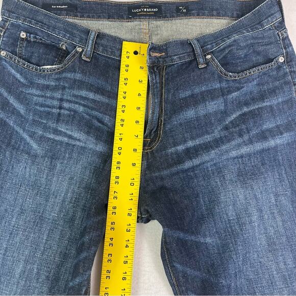 Lucky Brand Jeans Mens 40x32 ( 40x31) Blue 221 Straight - Picture 11 of 14